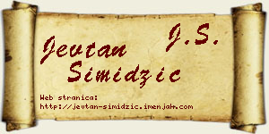 Jevtan Simidžić vizit kartica